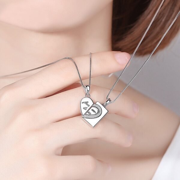 Collier de couple coeur emboitable – Image 5
