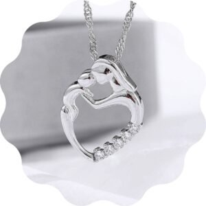 Collier Mère-enfants en forme de coeur