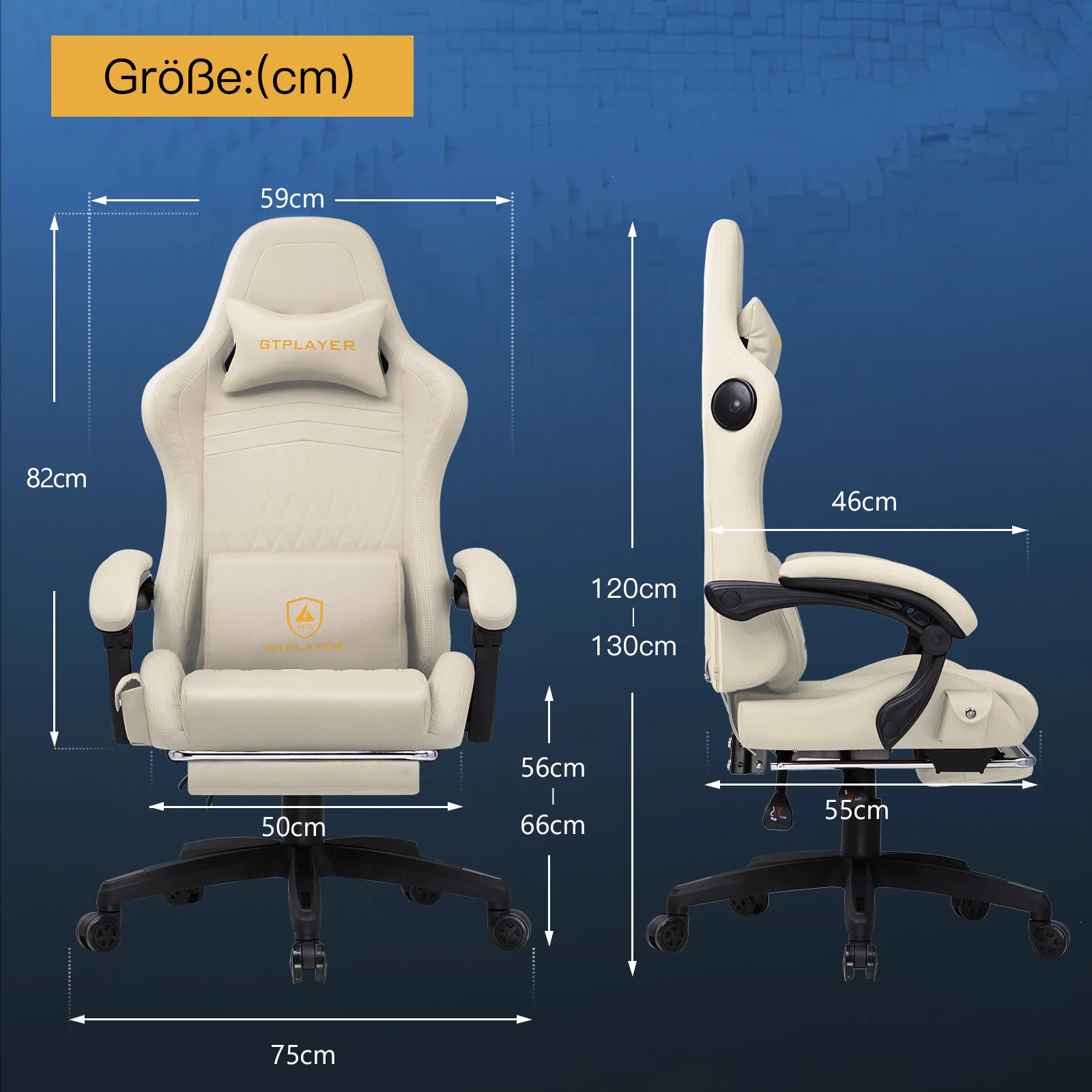 Chaise Gaming GTPLAYER Ergonomique avec Repose-pieds & Audio 3D Joueur utilisant la chaise gaming GTPLAYER avec repose-pieds sorti