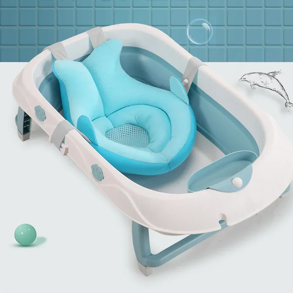 Coussin de Bain Flottant Bébé - Soutien Anti-dérapant Nouveau-né Coussin de bain pour bébé avec maillage ergonomique