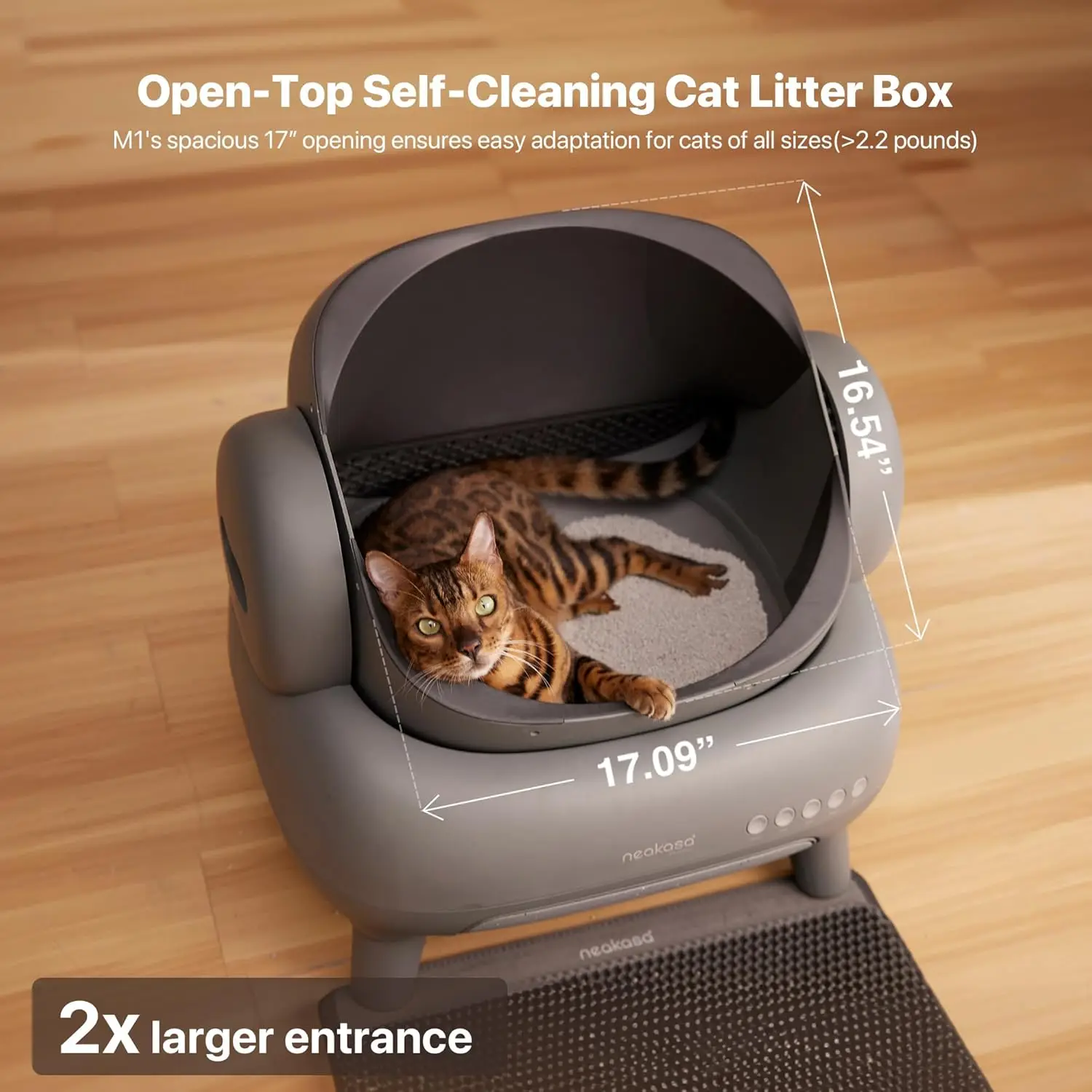 Litière Chat Automatique Neakasa M1 - Auto-Nettoyante & Connectée Litière grande capacité pour plusieurs chats