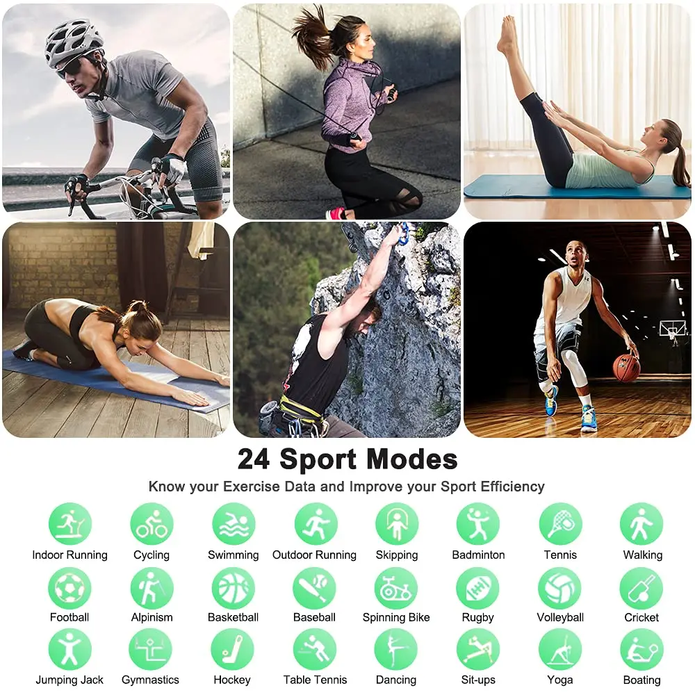 Montre Connectée Fitness Nerunsa - Suivi Santé & Activité 1.69'' Homme utilisant la montre connectée Nerunsa