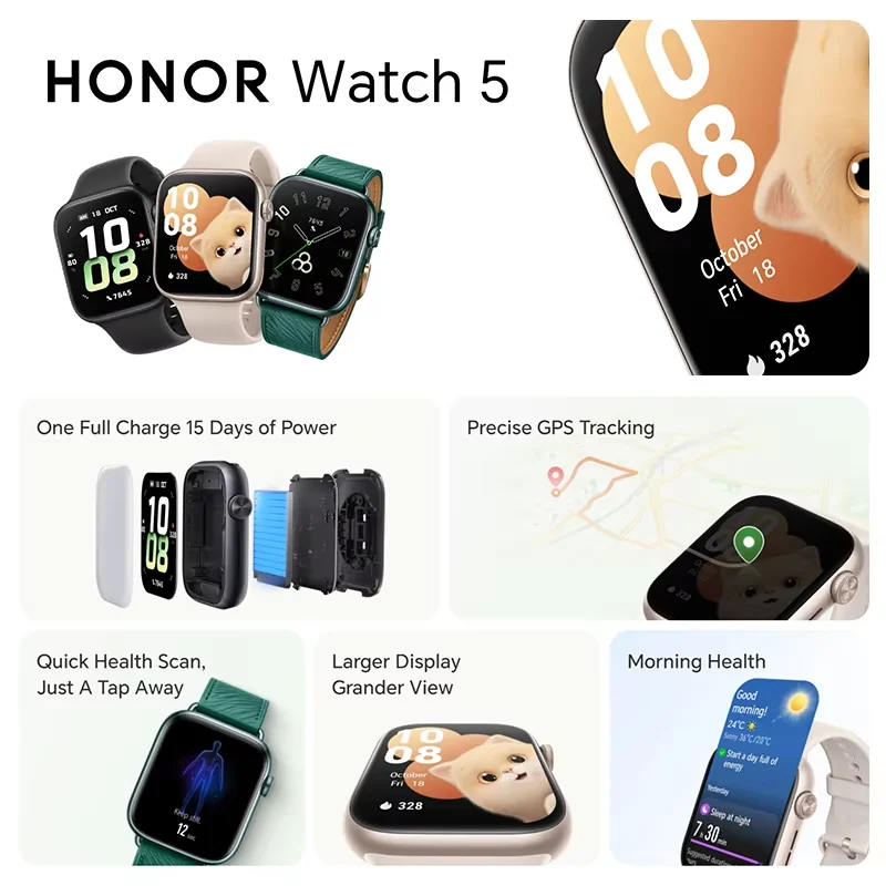 Utilisation active de la montre connectée HONOR Watch 5