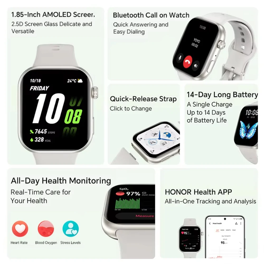 Appels Bluetooth sur la HONOR CHOICE Watch 2i