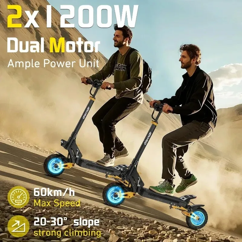 Trottinette Électrique IENYRID ES1 Adulte - Pliable, 60km/h, 10" Trottinette électrique adulte tout-terrain pneus 10 pouces