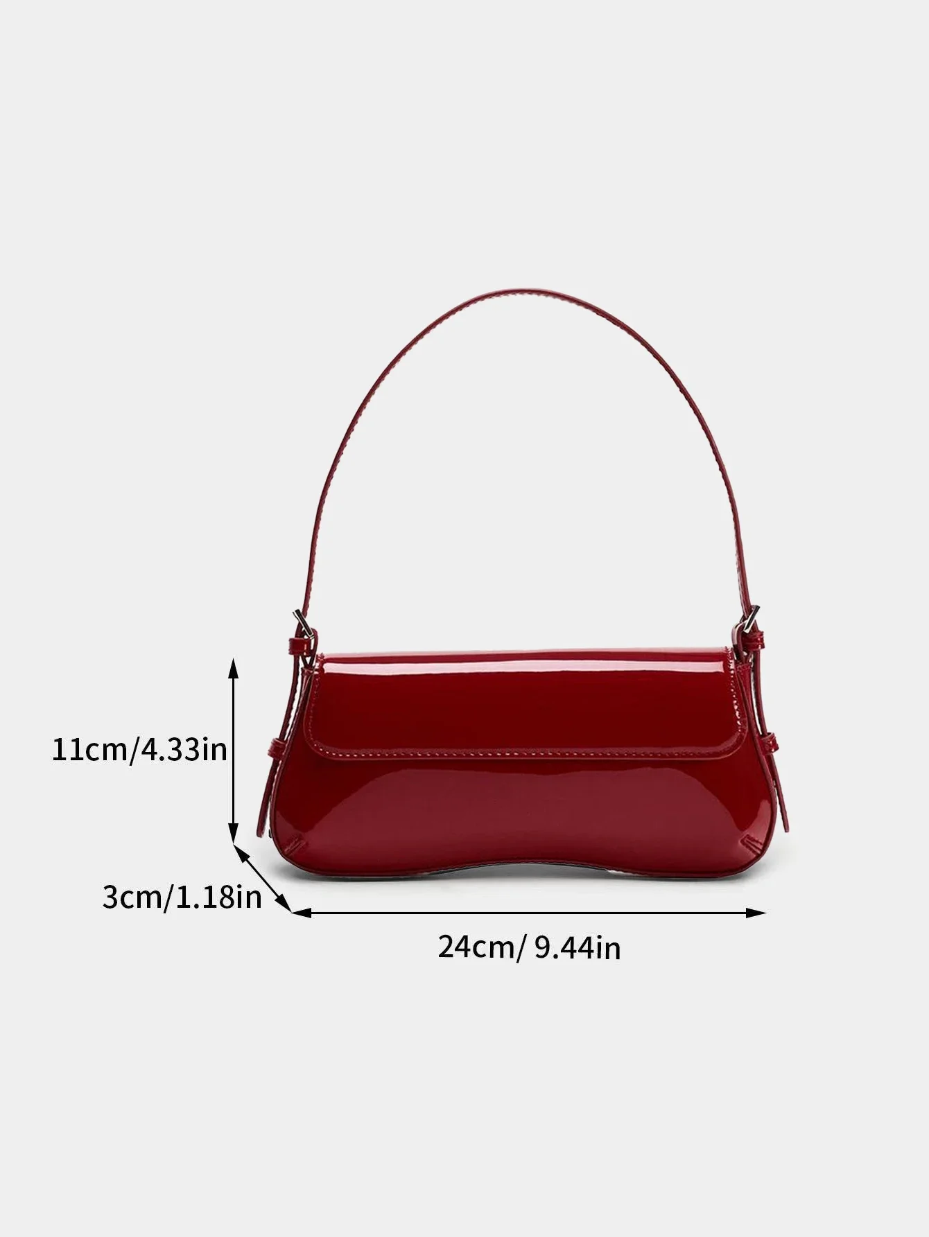 Matière TPU du sac à main rouge, gros plan