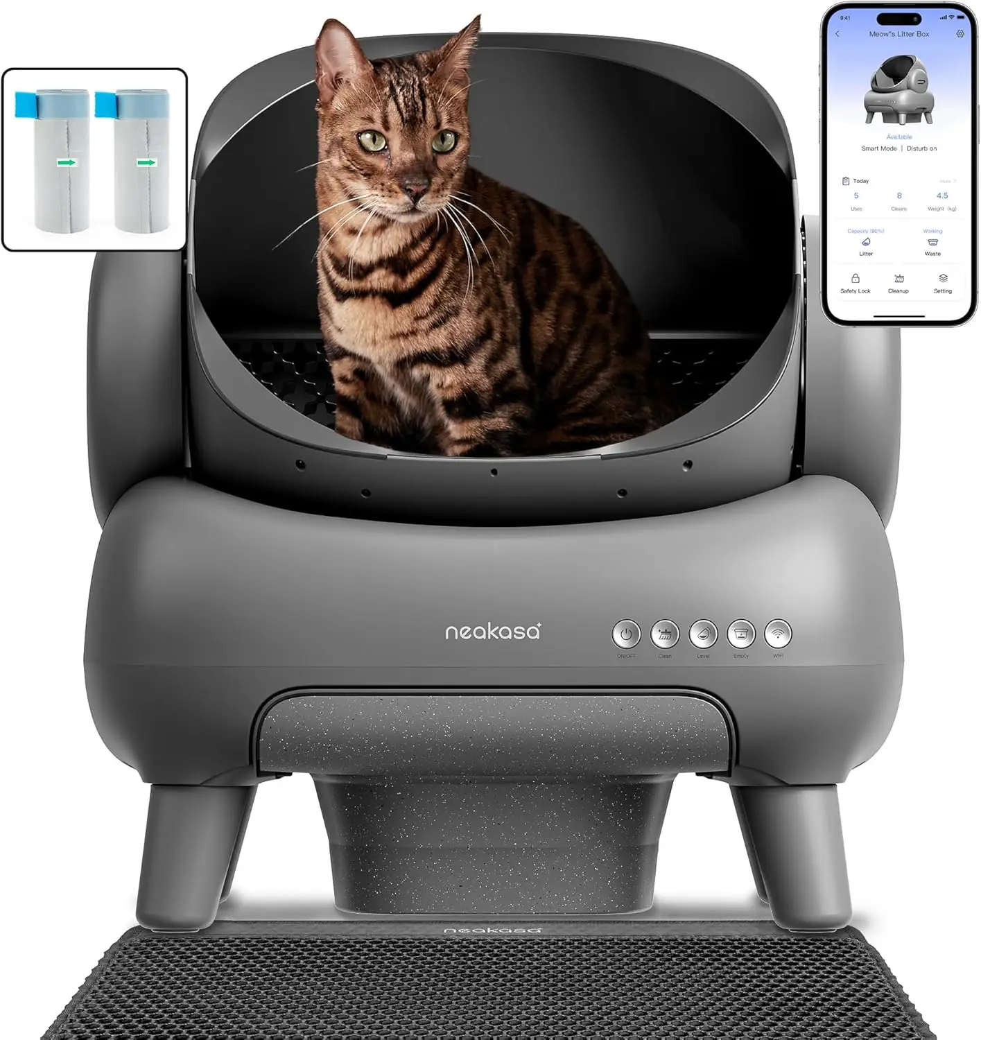Litière Chat Automatique Neakasa M1 - Auto-Nettoyante & Connectée Intérieur spacieux litière chat
