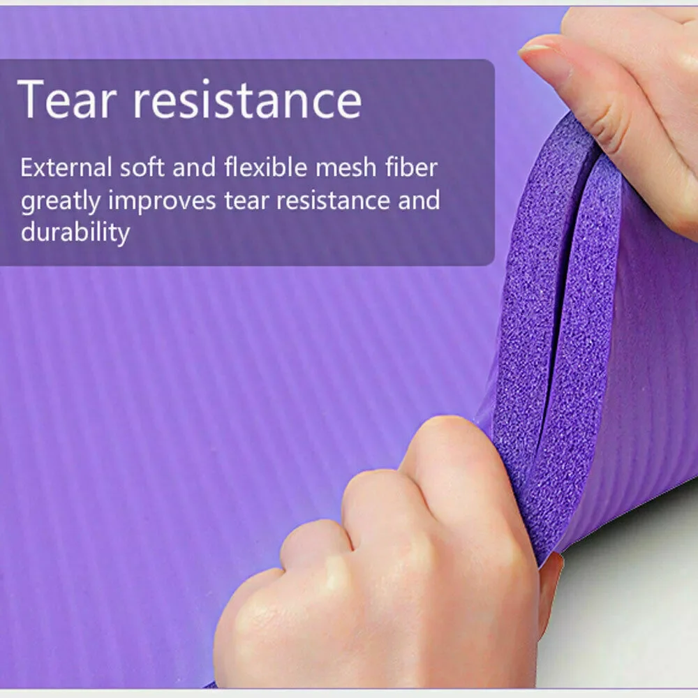 Tapis de Yoga NBR 10mm Épais - Confort Optimal Fitness & Pilates Femme faisant du yoga sur un tapis Vracado NBR antidérapant