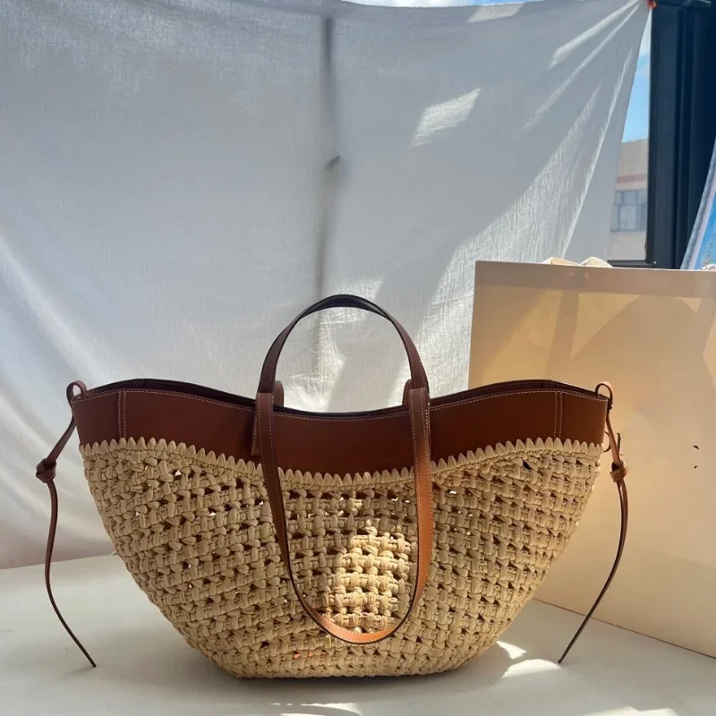 Sac paille femme 2 en 1 porté épaule