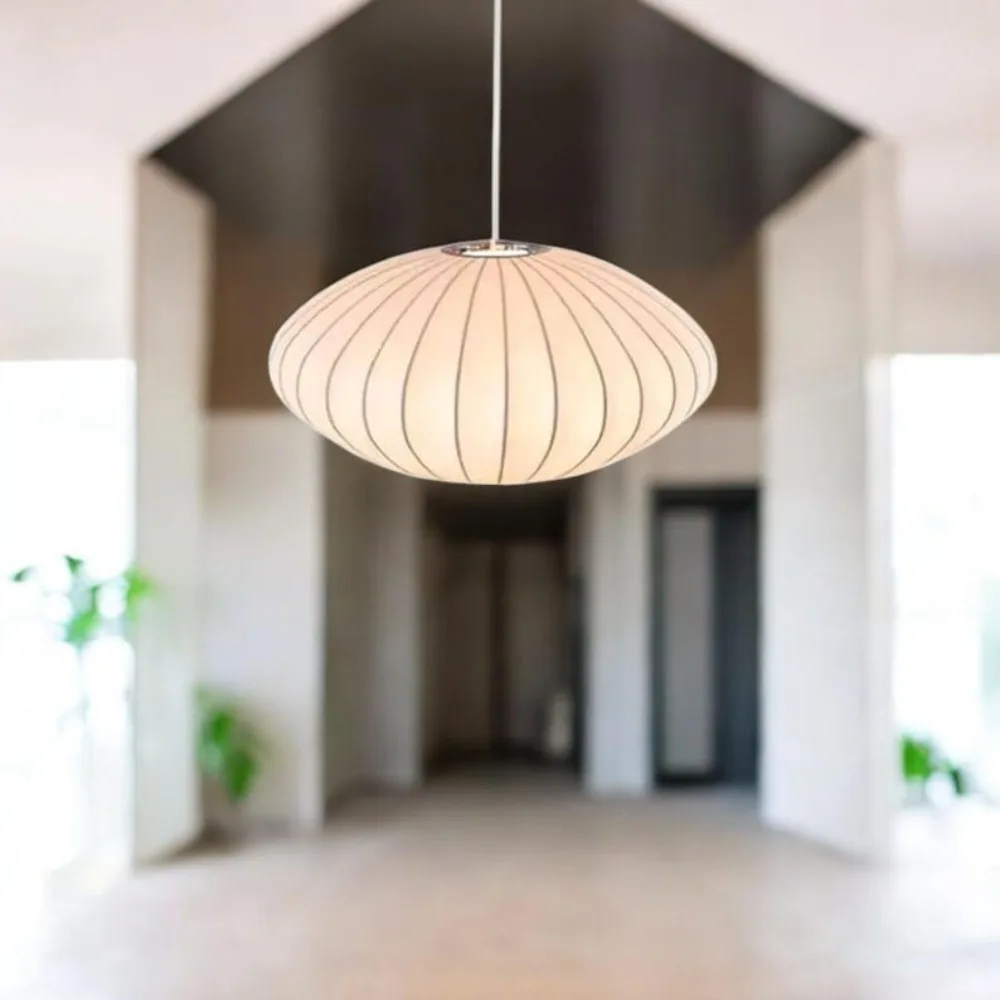 Intérieur moderne avec suspension japonaise origami, décoration zen