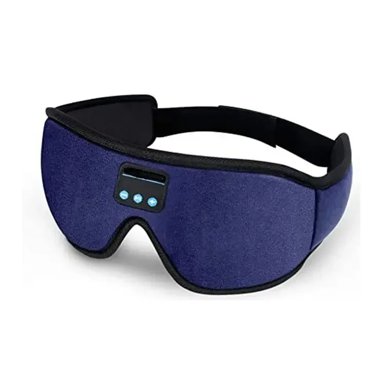 Masque de Sommeil 3D & Écouteurs Bluetooth HD - Confort Audio Nuit Personne dormant paisiblement avec le masque de sommeil Vracado