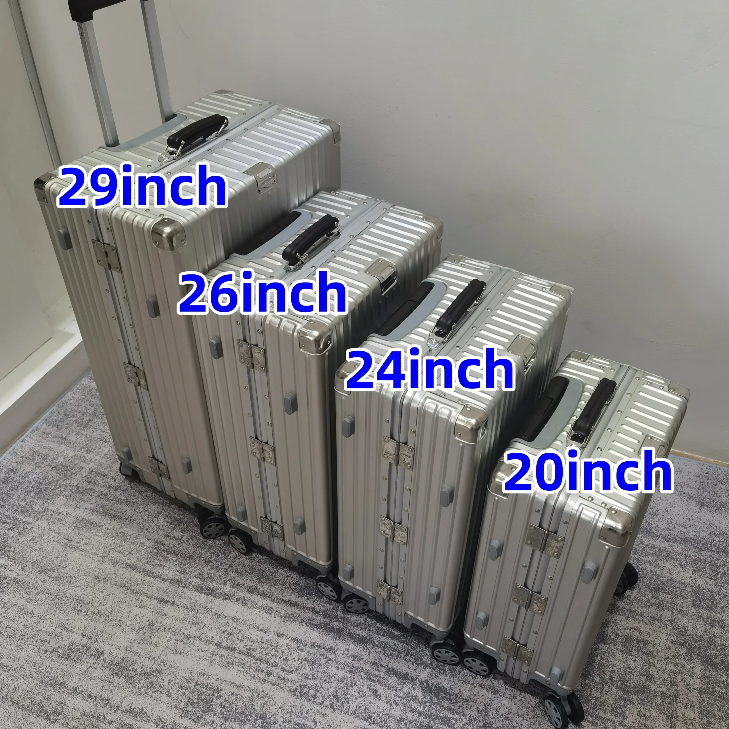 Valise rigide en aluminium magnésium robuste