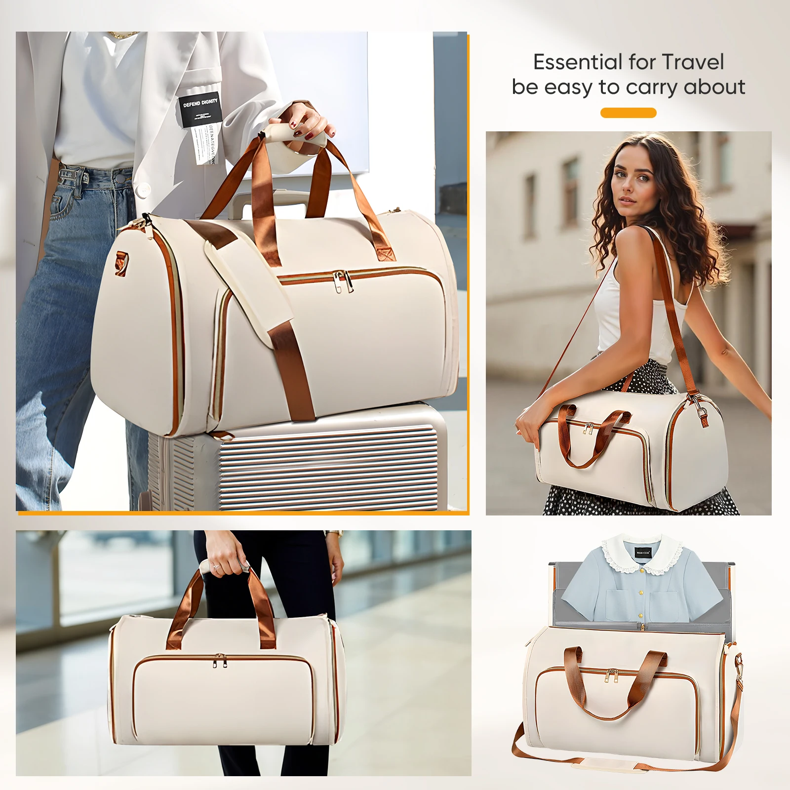 Le sac de voyage 2-en-1 fermé et élégant