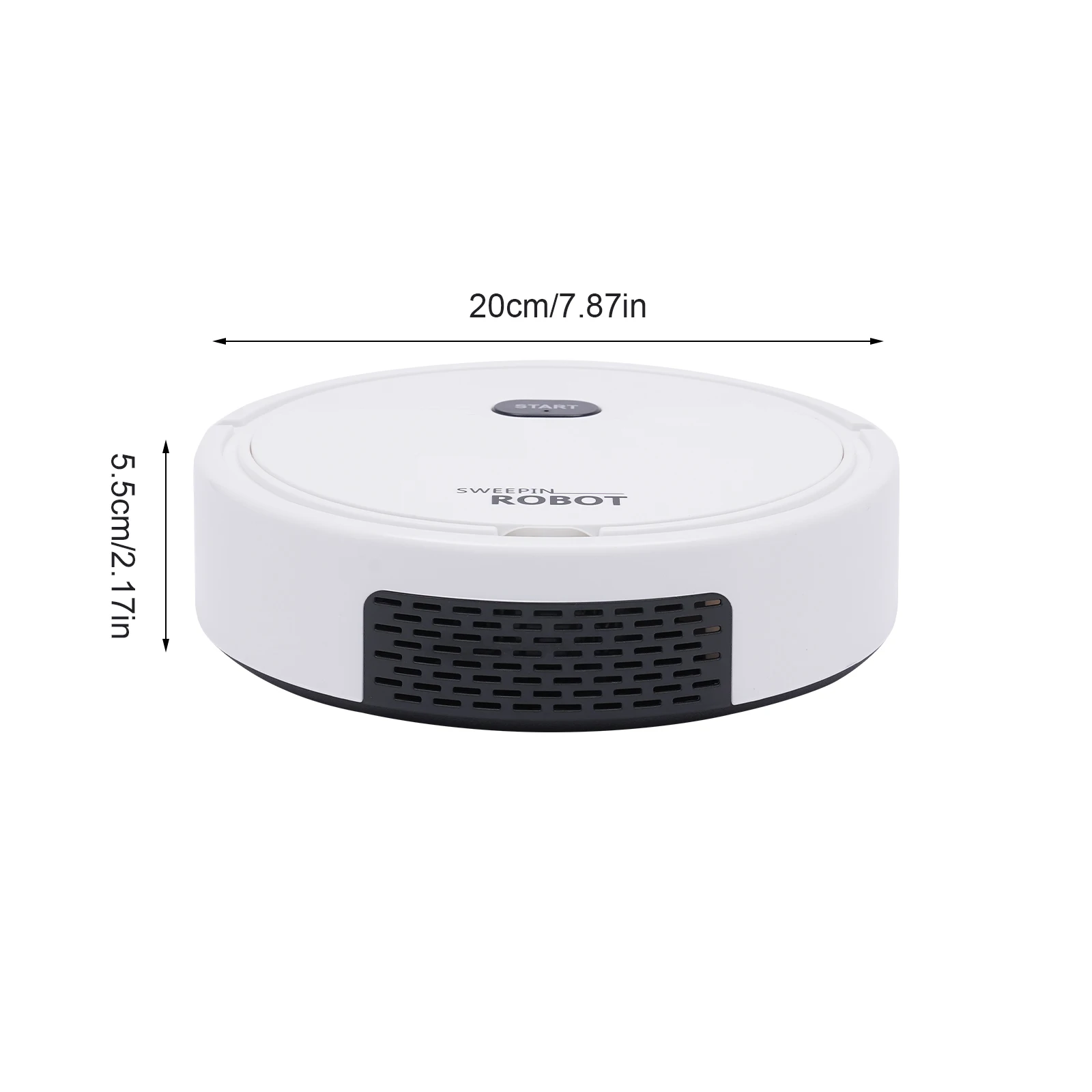 Robot Aspirateur Laveur 3-en-1 - Intelligent Sols & Tapis Image de dessus du robot aspirateur, mettant en évidence ses brosses de nettoyage