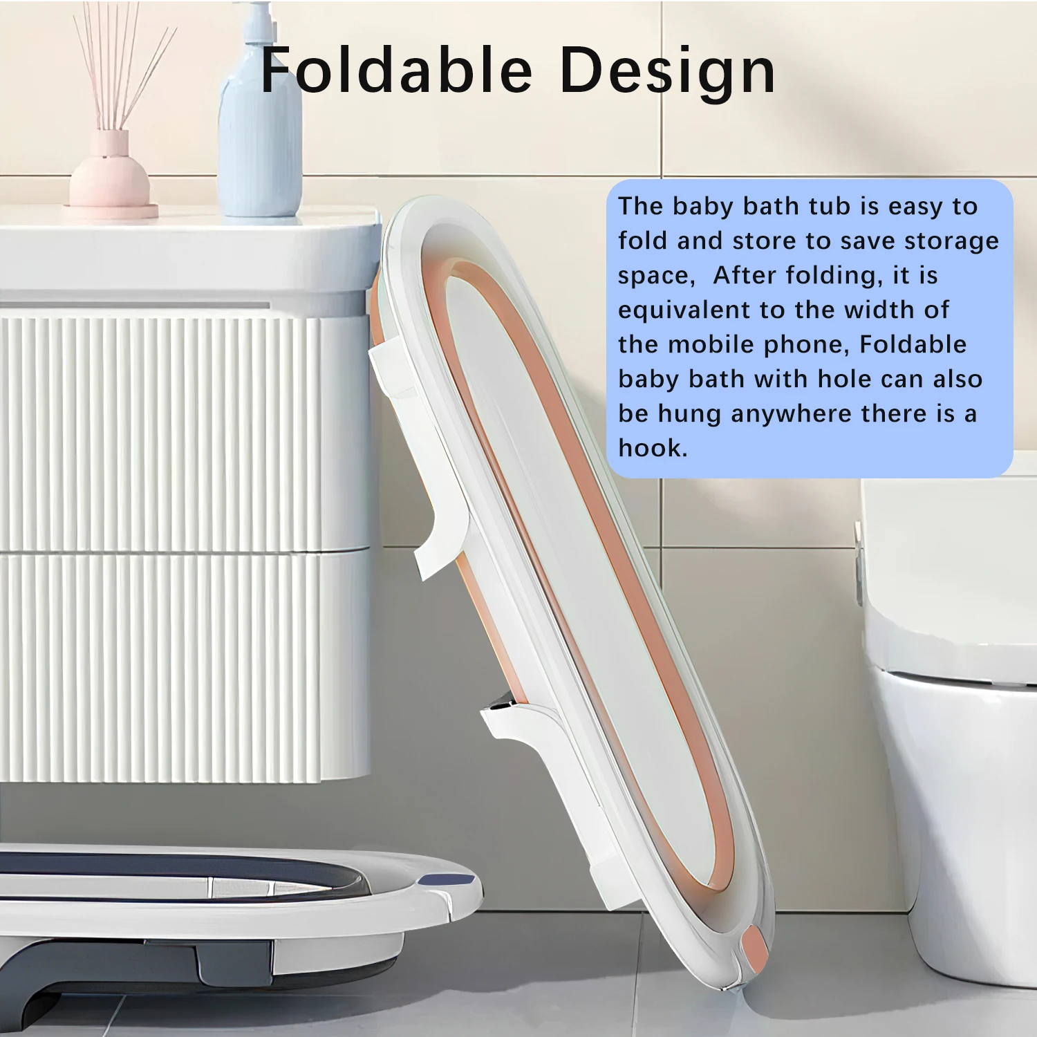 Baignoire Bébé Pliable & Portable - Confort et Sécurité 0-24 Mois Baignoire bébé compacte se pliant pour rangement facile