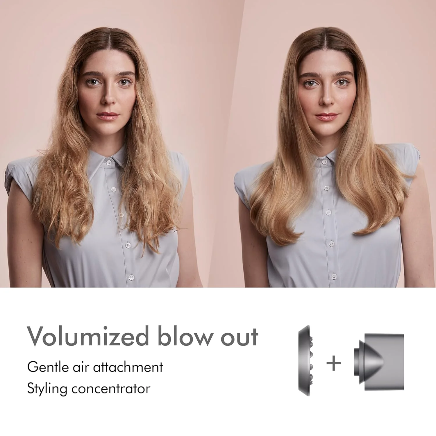 Sèche-cheveux silencieux design ergonomique