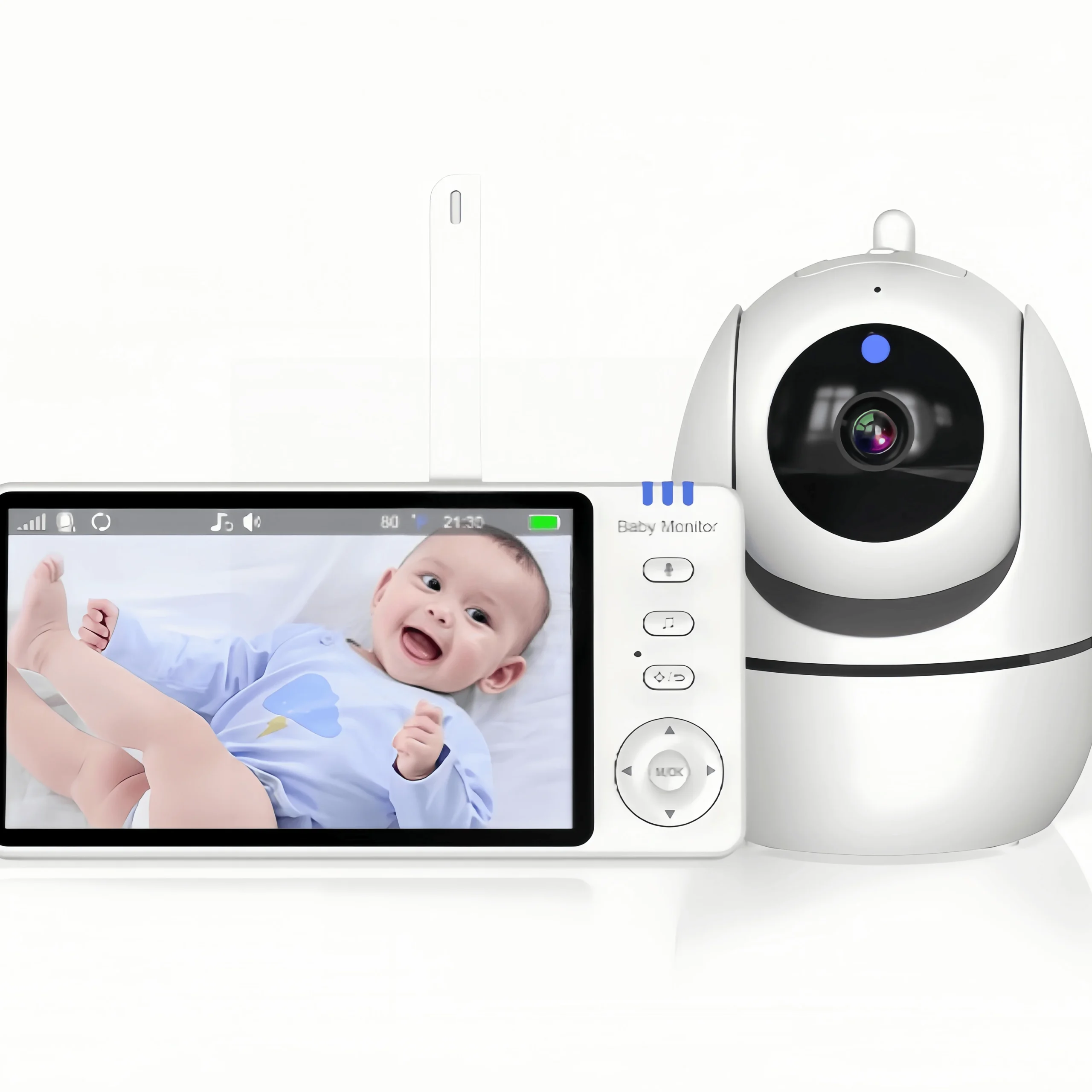 Babyphone Vidéo HD 5" - Audio Bidirectionnel & Vision Nocturne Babyphone vidéo HD 5 pouces avec caméra et moniteur