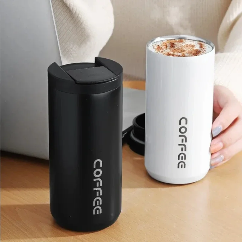 Mug Thermique Café Acier Inoxydable 400ml - Anti-fuite & Portable Mug thermique en acier inoxydable 400ml