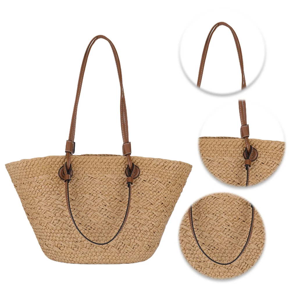 Sac cabas tressé femme grand format pour la plage