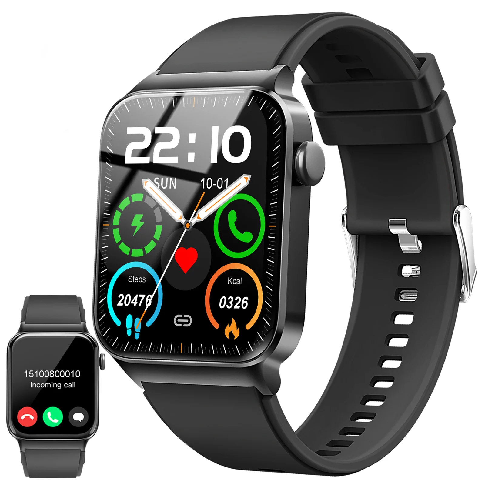 Montre connectée Jxrev écran 1.85 pouces HD