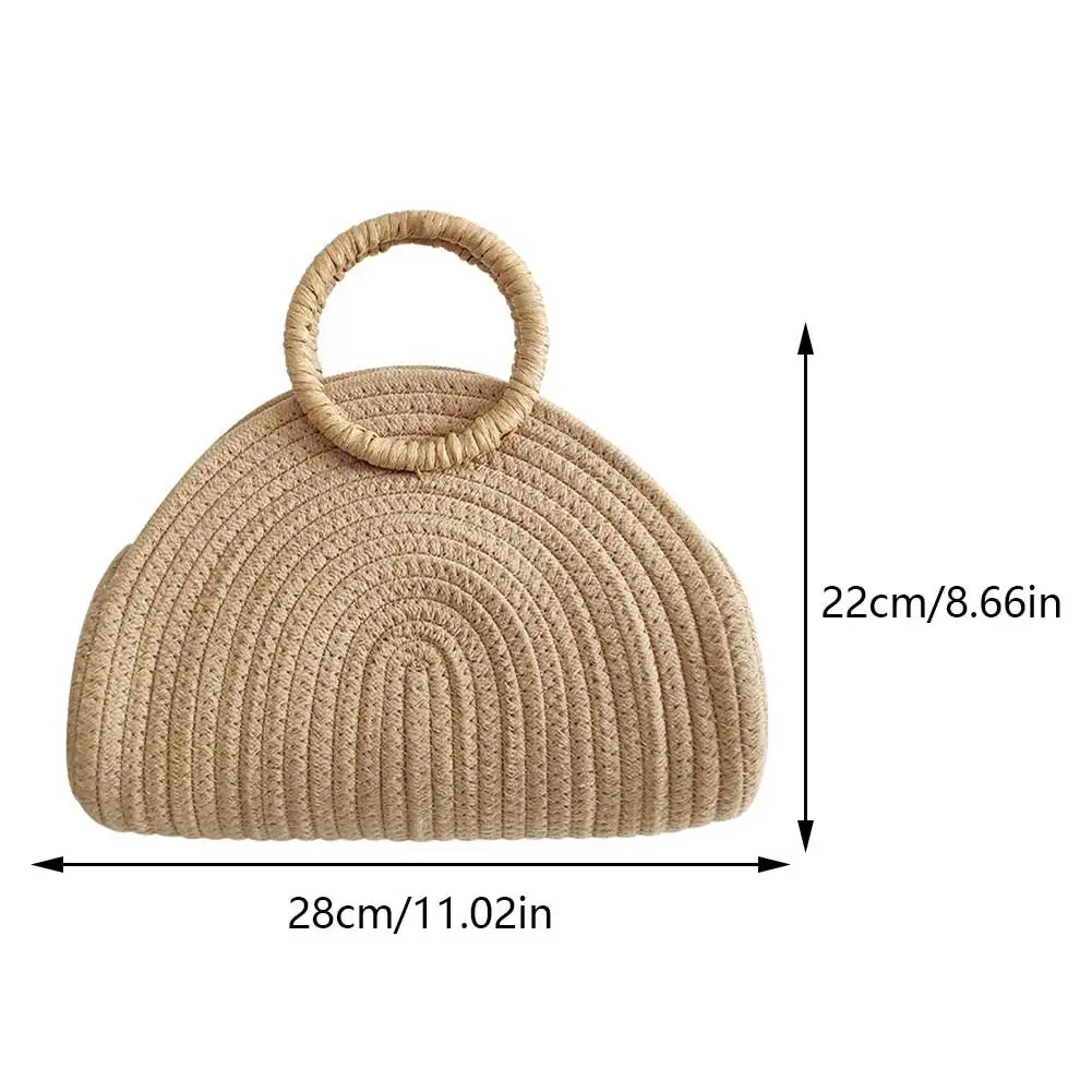 Sac à main tissé en coton, vue de côté