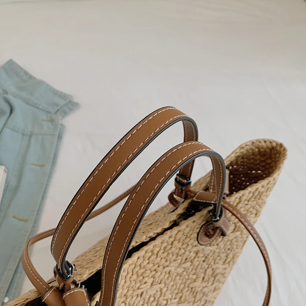 Sac à main tressé grande capacité pour l