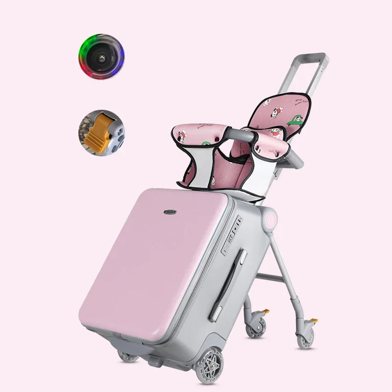 Détail du siège pliable sur la valise enfant