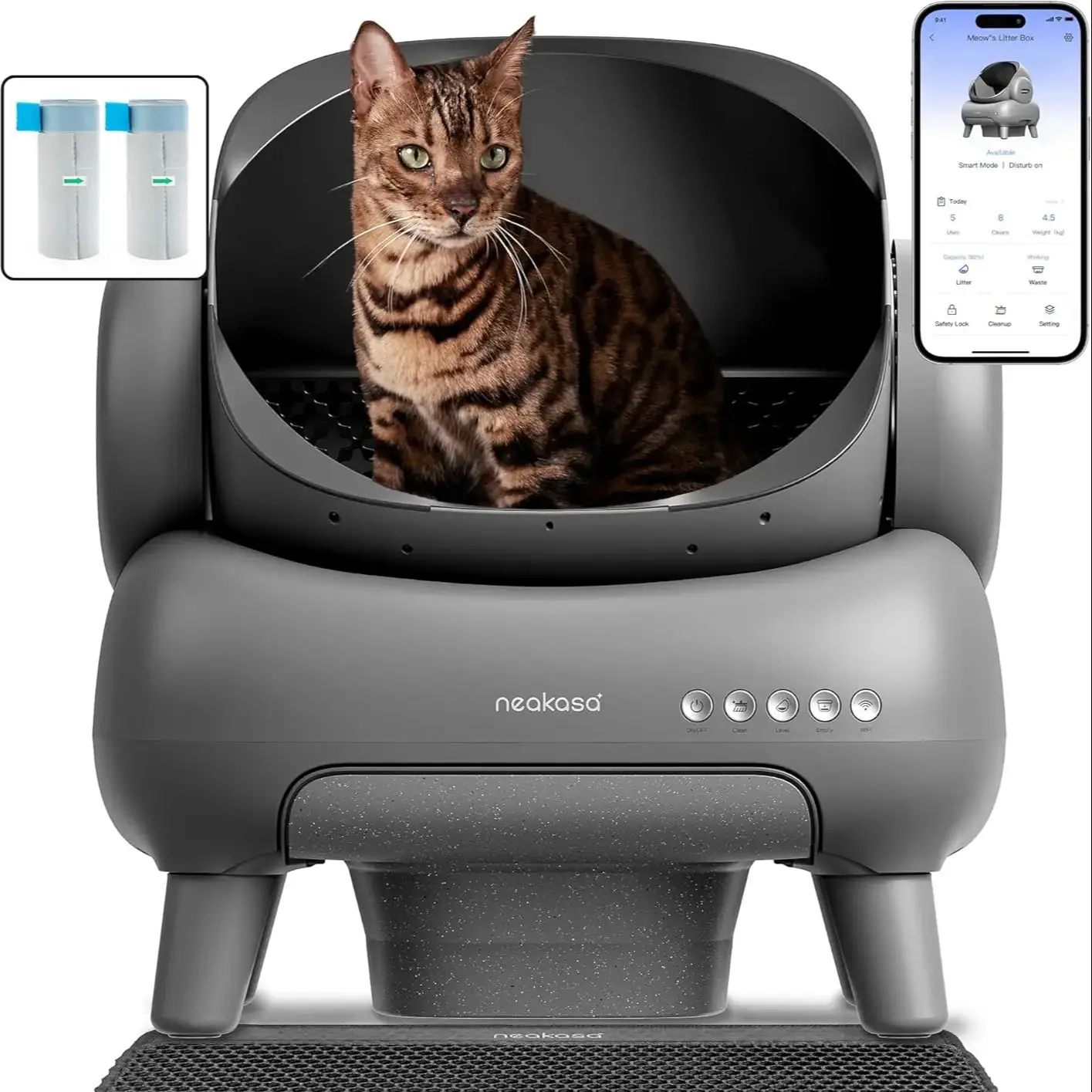 Litière Chat Automatique Neakasa M1 - Auto-Nettoyante & Connectée Litière Neakasa M1 design ouvert