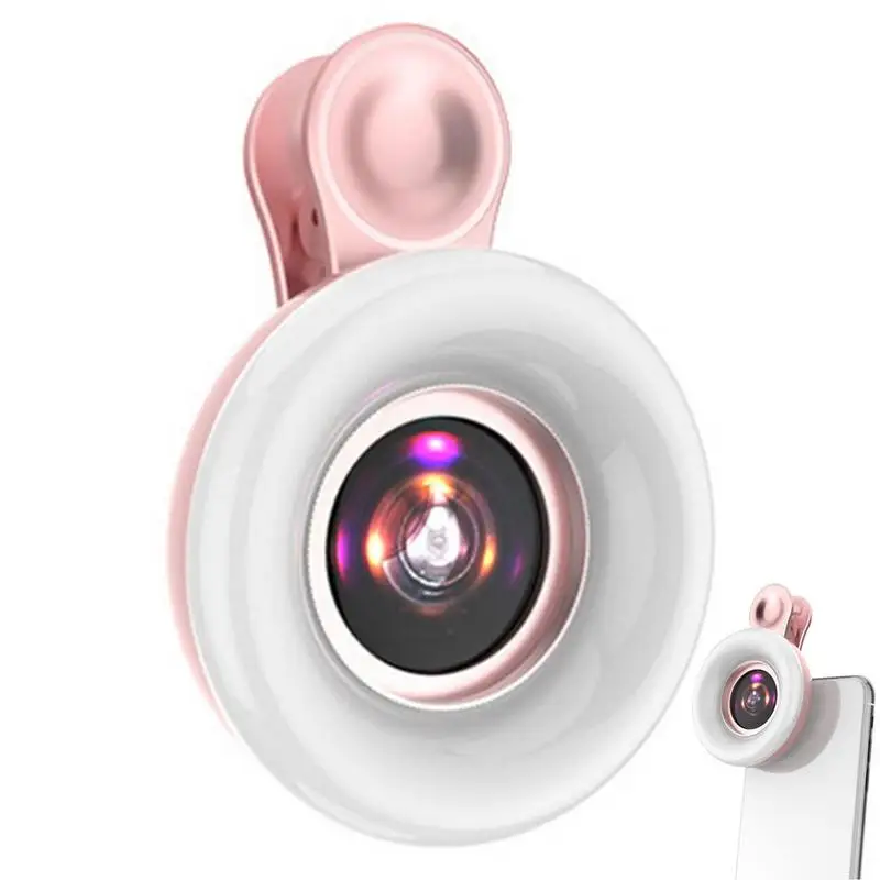 Lumière Selfie LED & Objectif Macro 15X pour Smartphone Objectif macro 15X pour téléphone