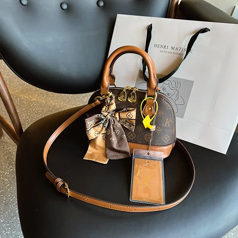 Sac à Main Femme Monogramme Coquille - Designer Bandoulière Élégant Sac à main femme porté main style coquille