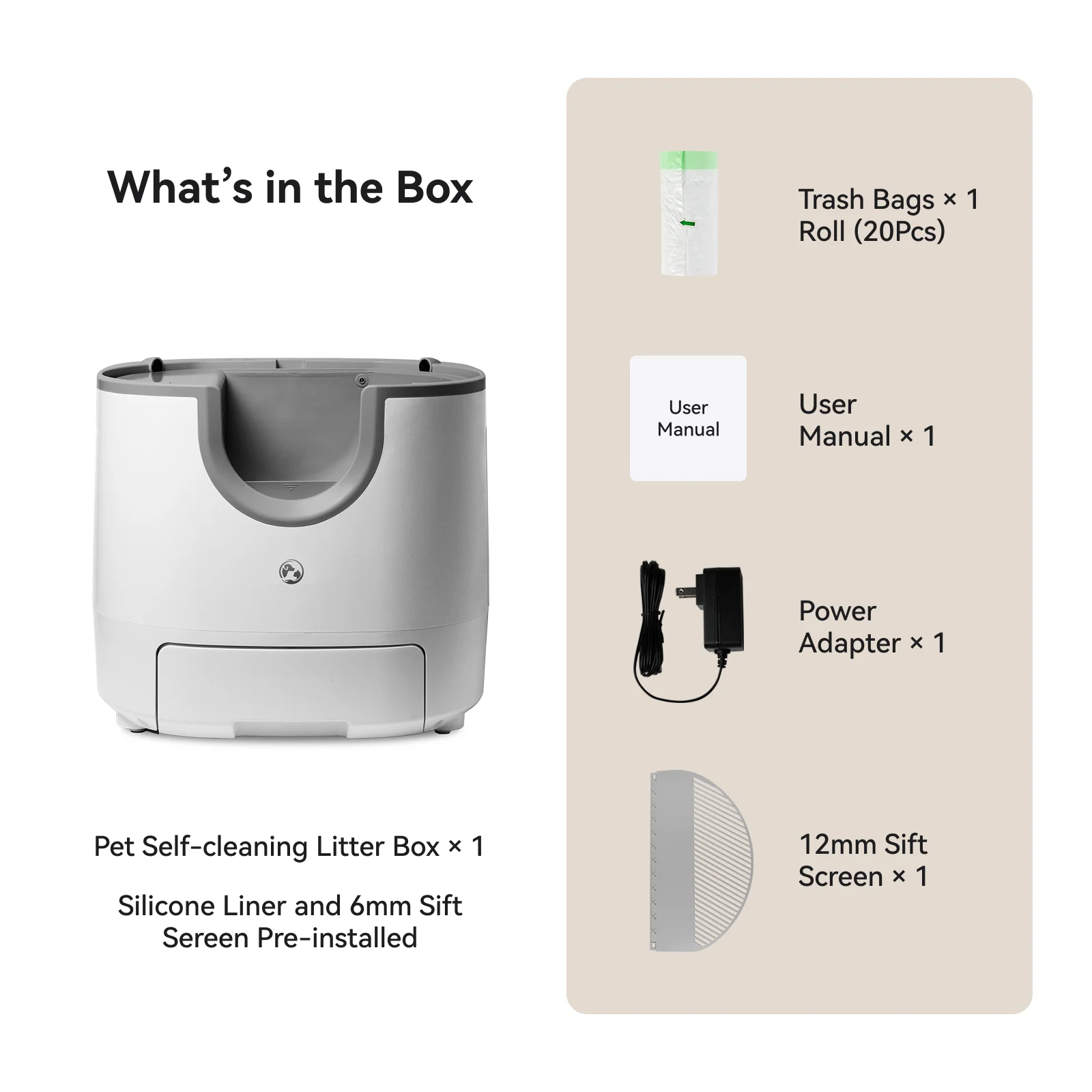 Litière automatique Furoomate avec design ouvert pour chat