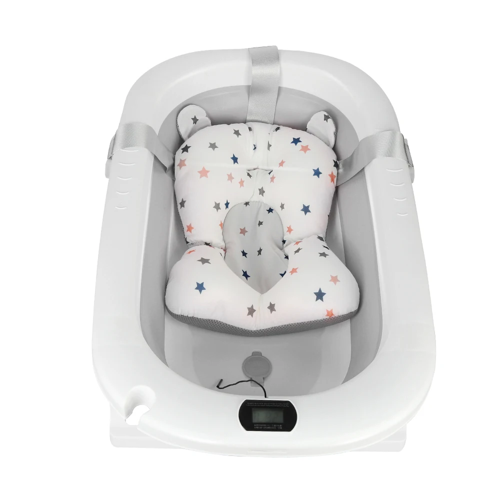 Baignoire Bébé Pliable Thermomètre Intégré - Confort & Sécurité Thermomètre intégré baignoire bébé affichant la température de l