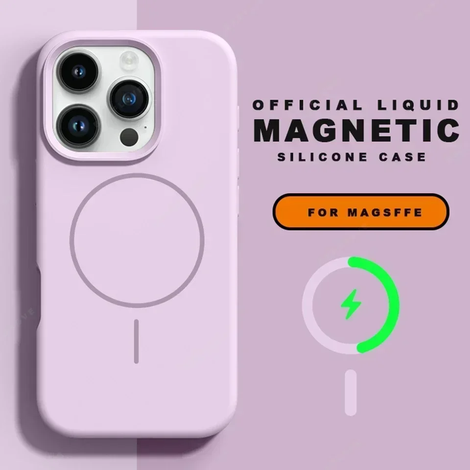 Coque iPhone Magsafe avec Lanière - Silicone Liquide Antichoc Gros plan sur l