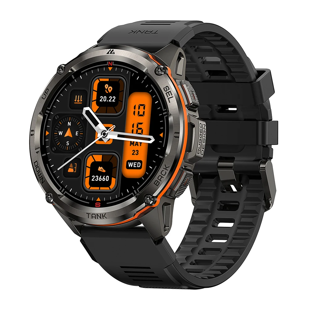 Montre connectée KOSPET TANK T3 Ultra affichant une carte GPS