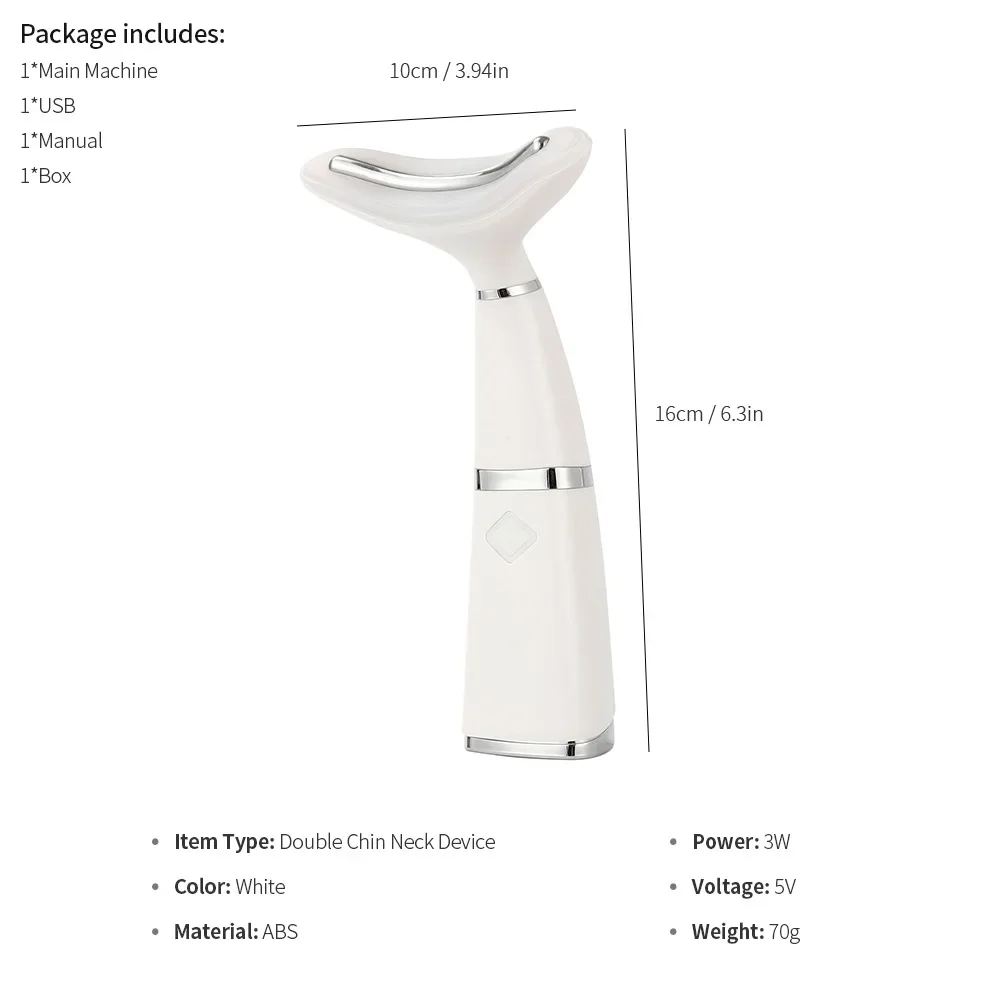 Appareil de beauté pour le visage et le cou avec luminothérapie LED