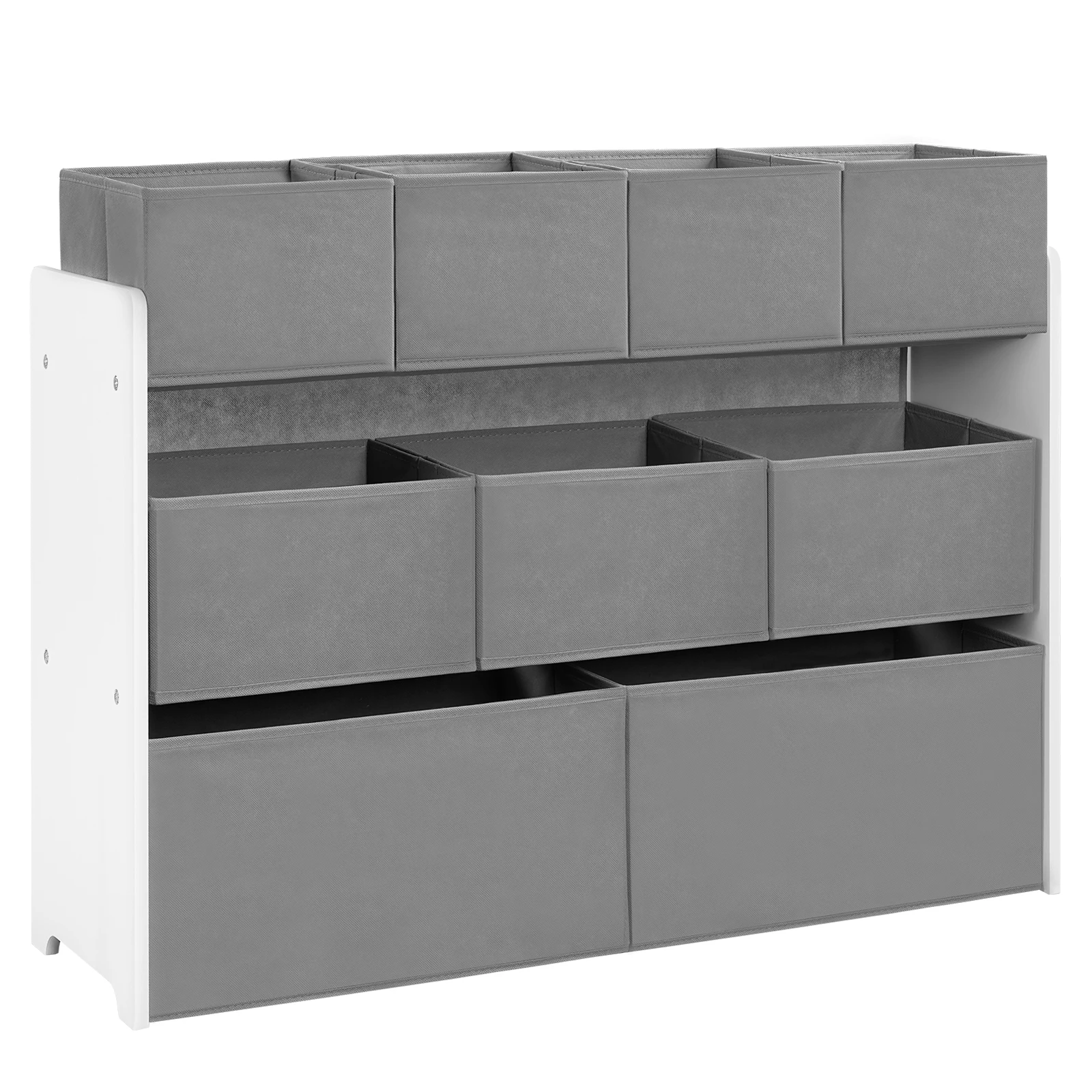 Étagère de rangement pour jouets et livres dans une chambre d'enfant