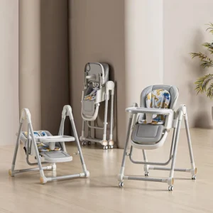 Chaise Haute Bébé GECOFEER 2-en-1 Pliable – Repas & Jeu Facilité — photo 7