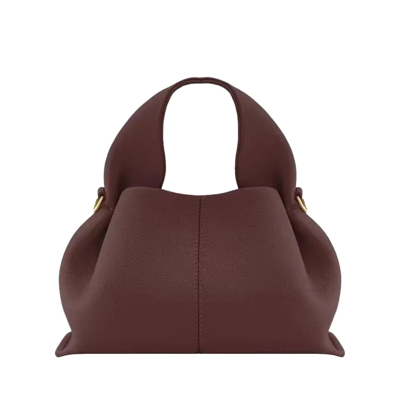 Sac bandoulière effet nuage, vue de dos et de dessous