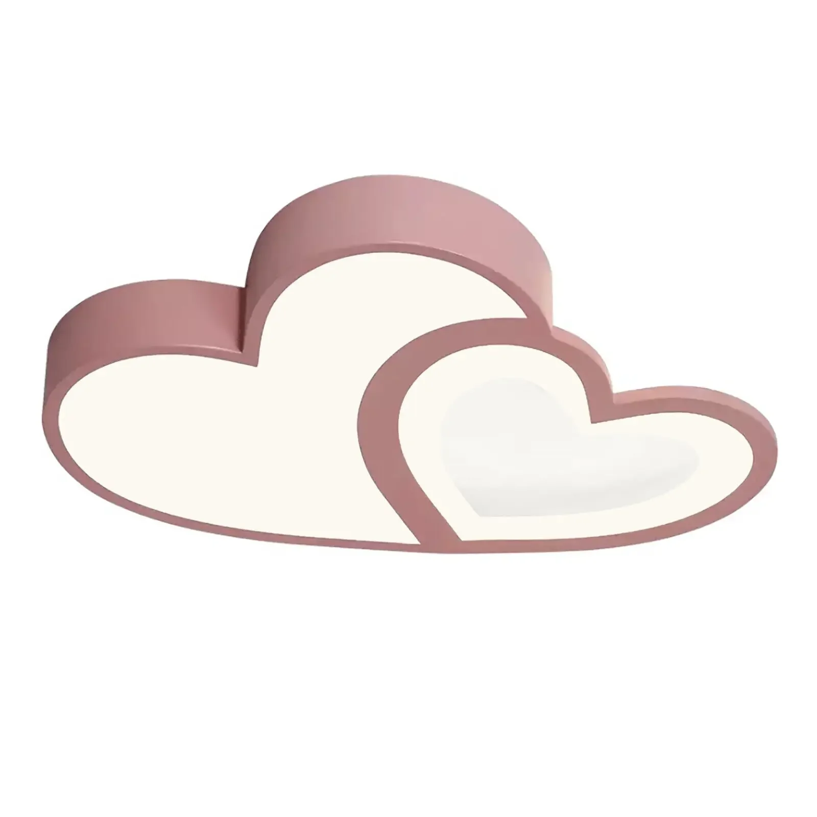 Plafonnier LED cœur rose avec différents modes d'éclairage