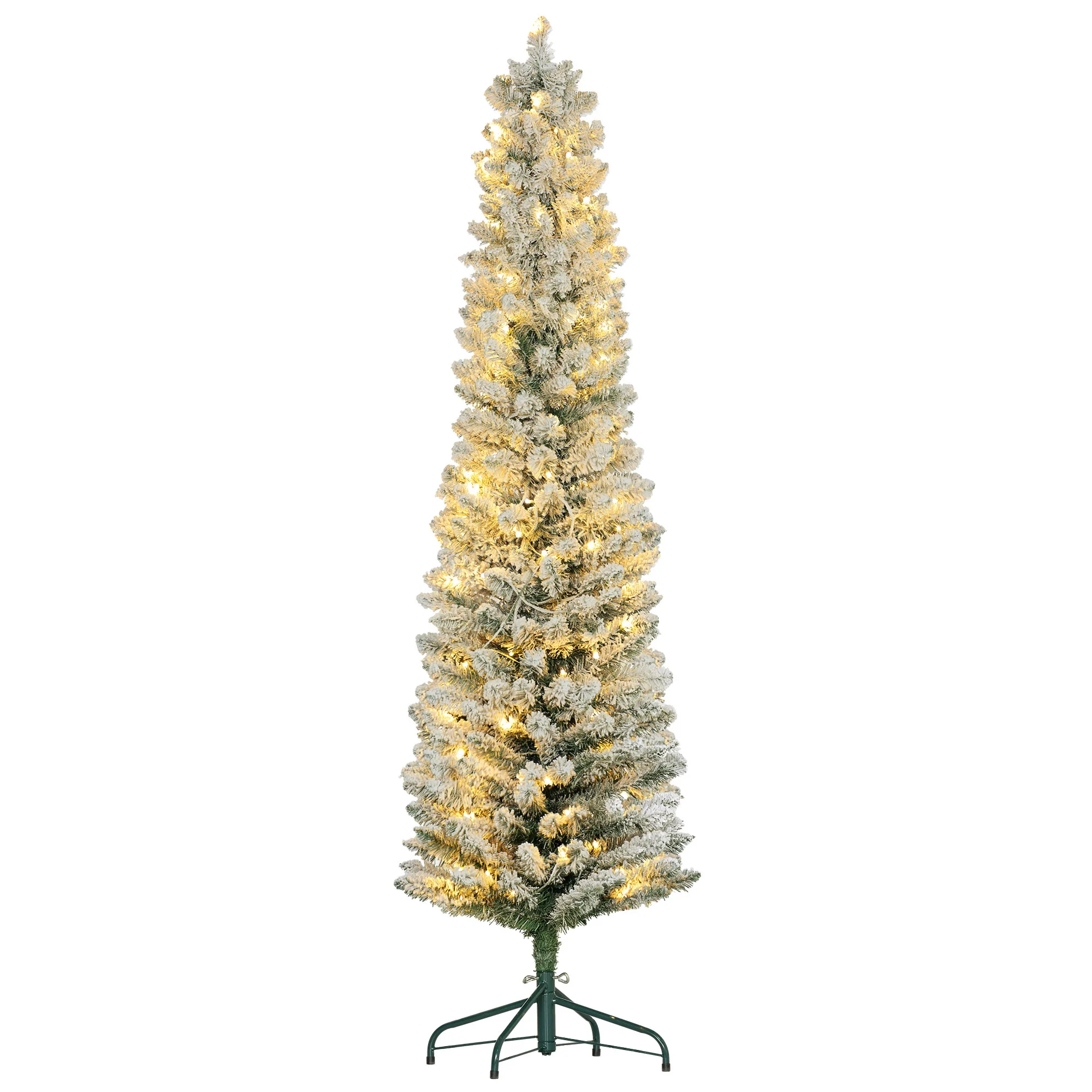 Sapin de Noël enneigé avec LED, 180cm HOMCOM
