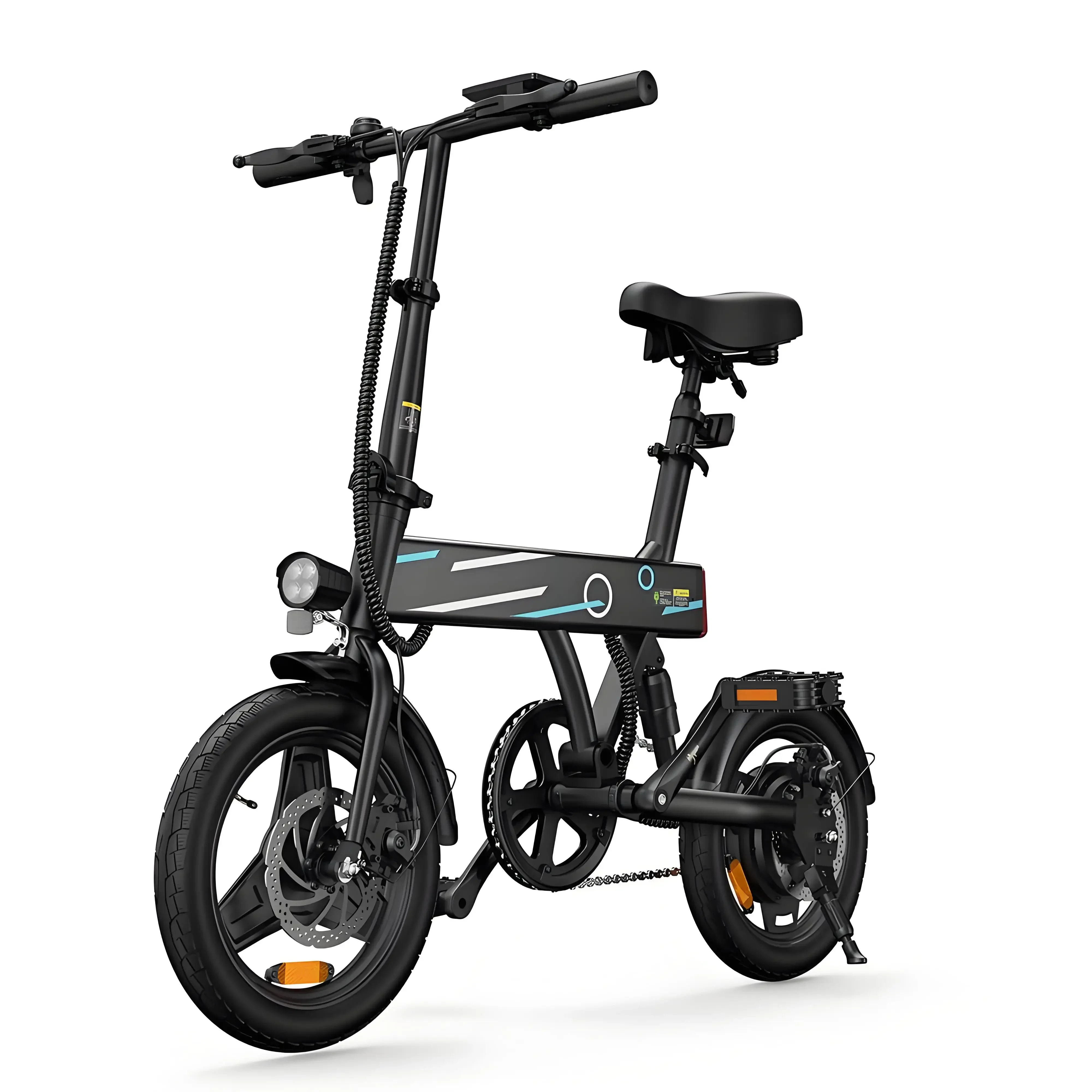 Vélo électrique pliable iScooter EB1 sur fond urbain