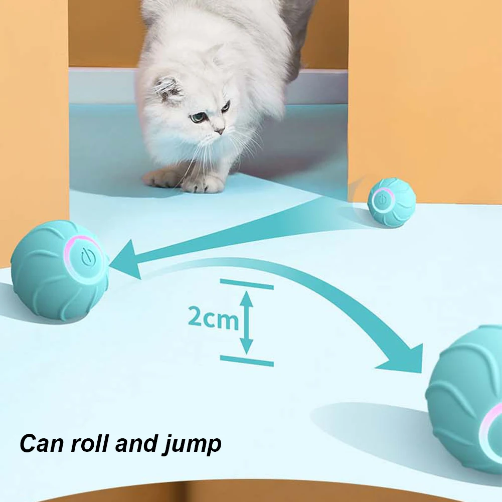 Chat jouant avec la balle rotative, développant son agilité et ses réflexes