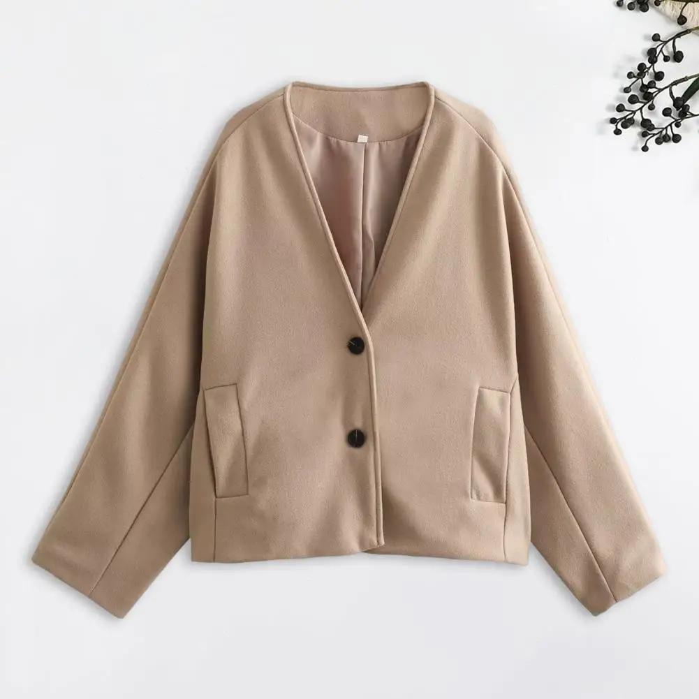 Manteau veste femme ample double boutonnage style chic