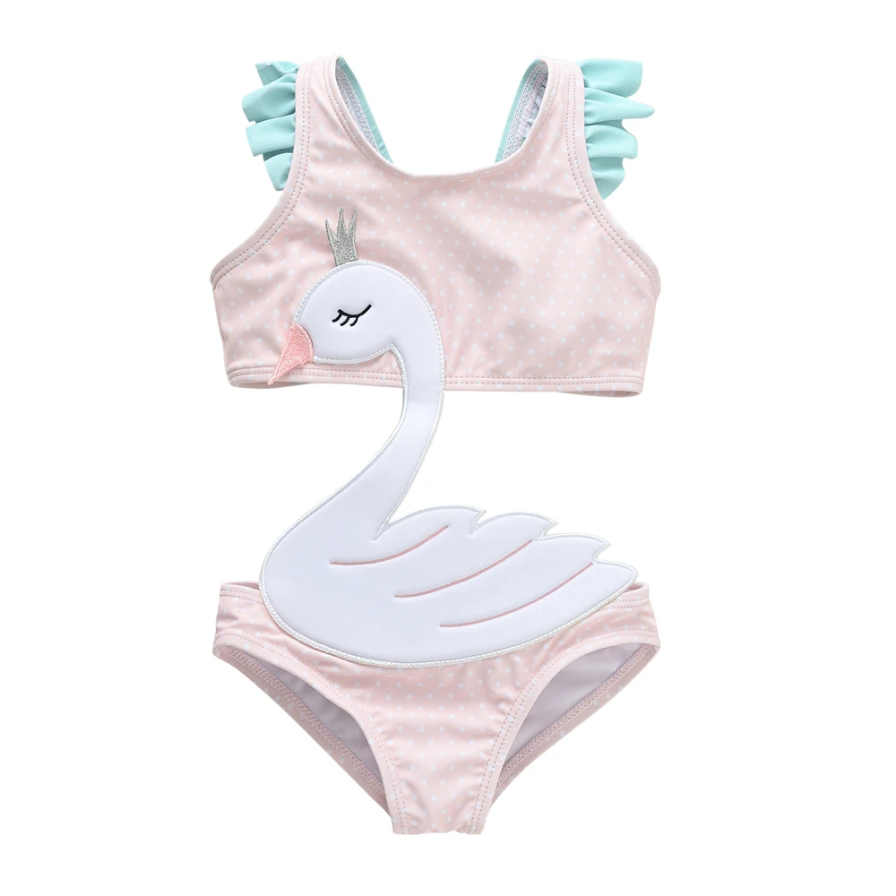 Vue arrière du maillot de bain une pièce bébé fille