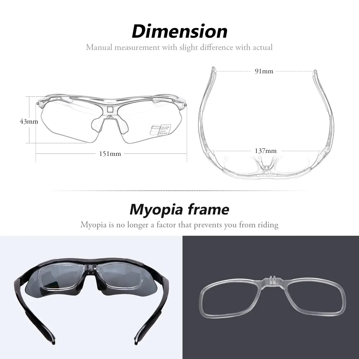 Cycliste portant des lunettes MOVIGOR sur un vélo de route