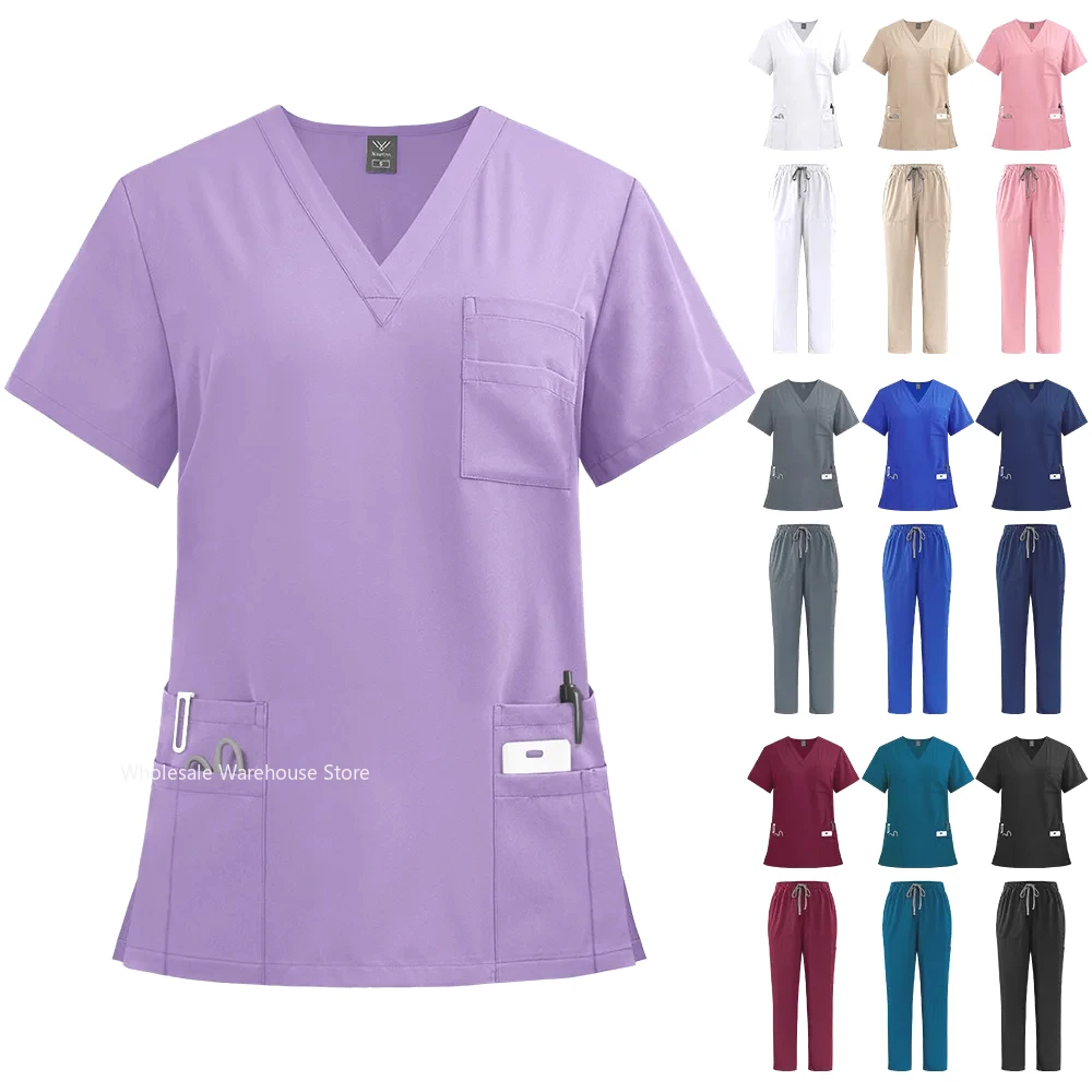 Ensemble scrubs médical unisexe vue de face