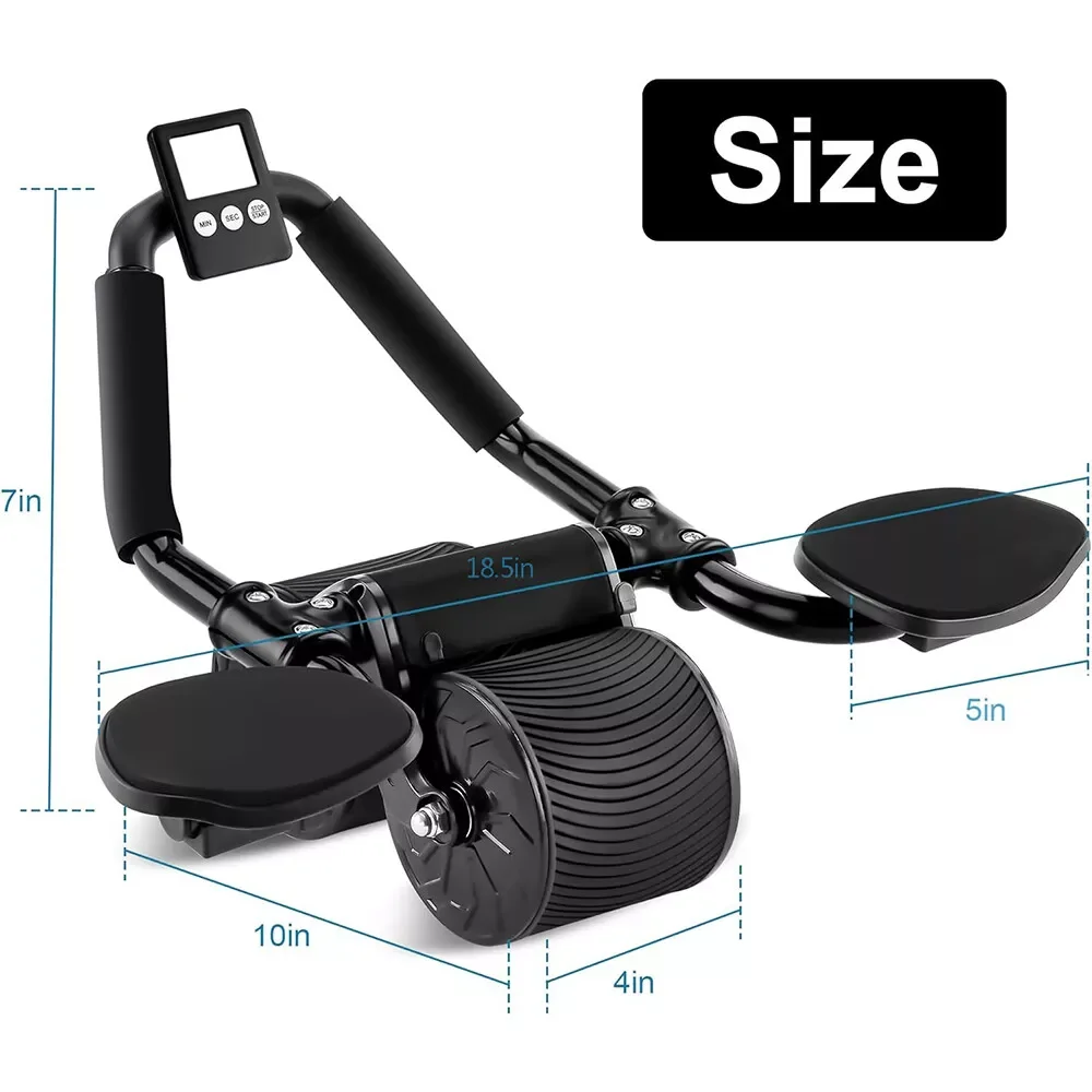 Roue abdominale avec roues doubles et surface antidérapante
