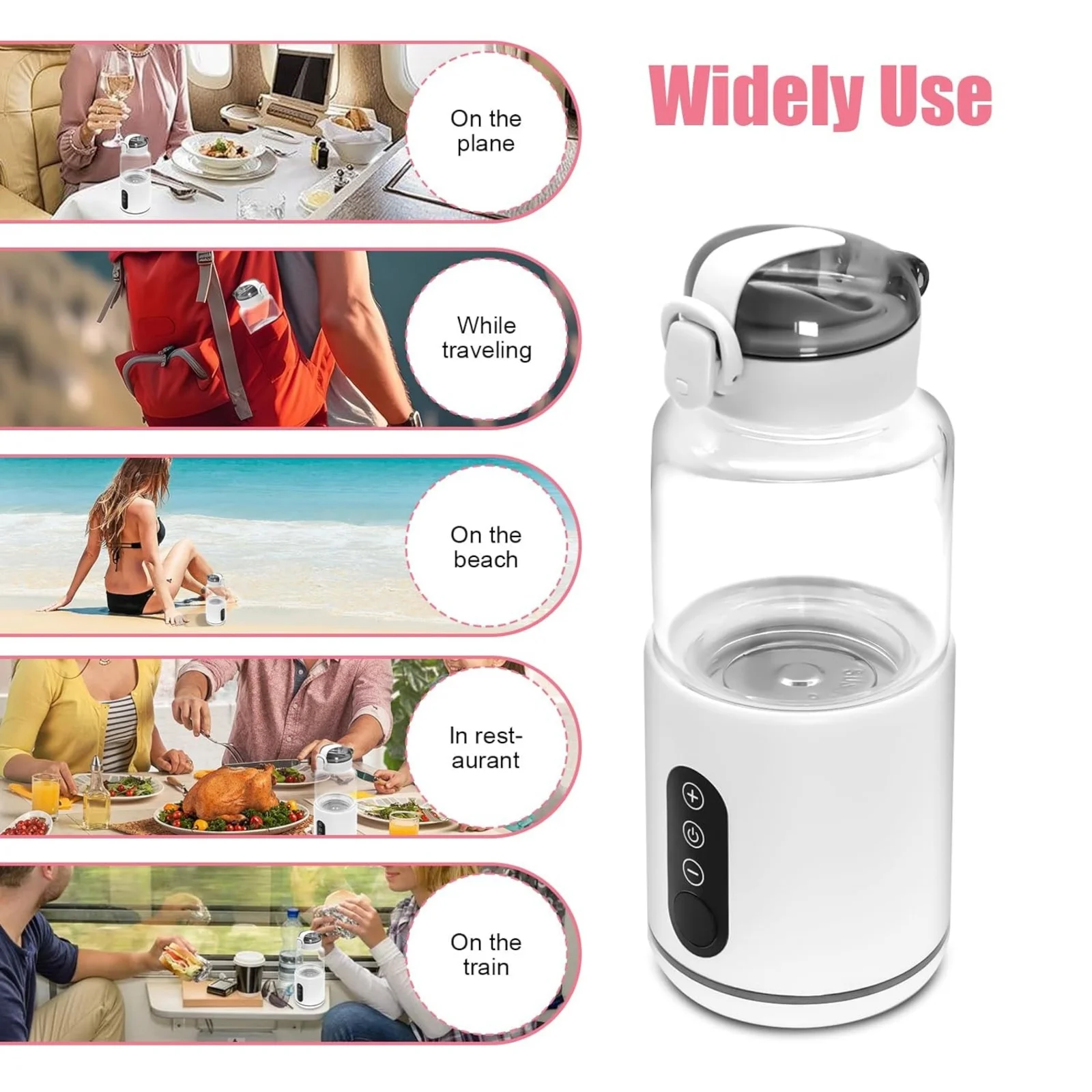 Vue détaillée de l'écran de température du chauffe-biberon