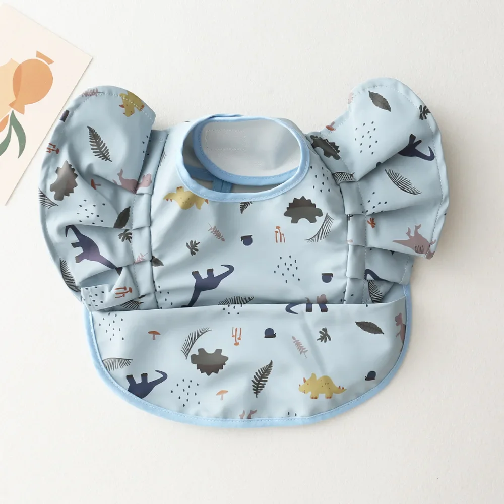 Bavoir bébé en polyester enduit PU, doux au toucher