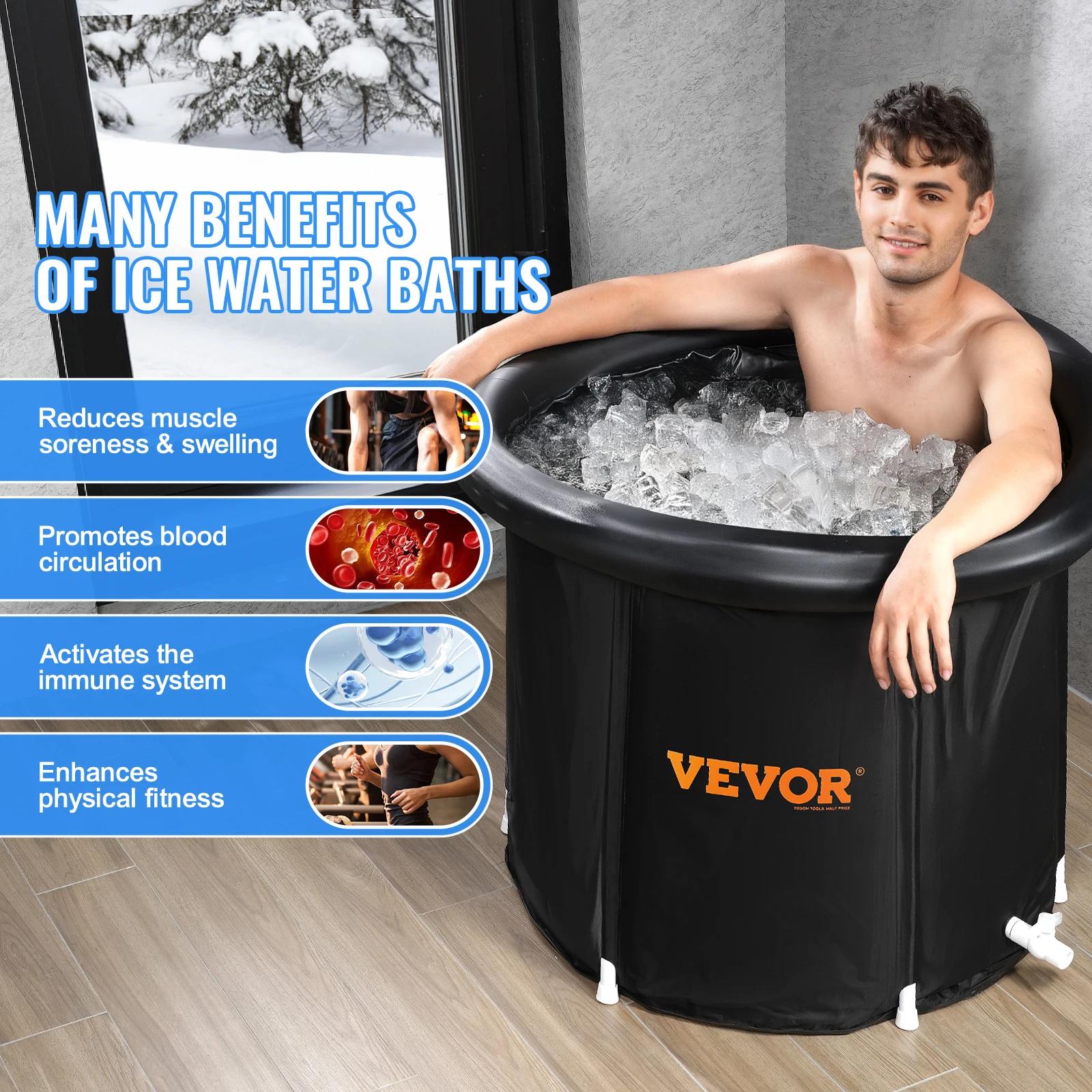 Système de double drainage du bain froid